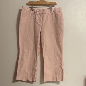 Ann Taylor Pink and Cream Capris